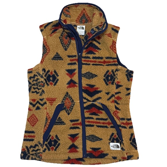 The North Face Jackets & Blazers - The North Face Campshire Sherpa Vest Women's Size Small Brown Aztec Print
